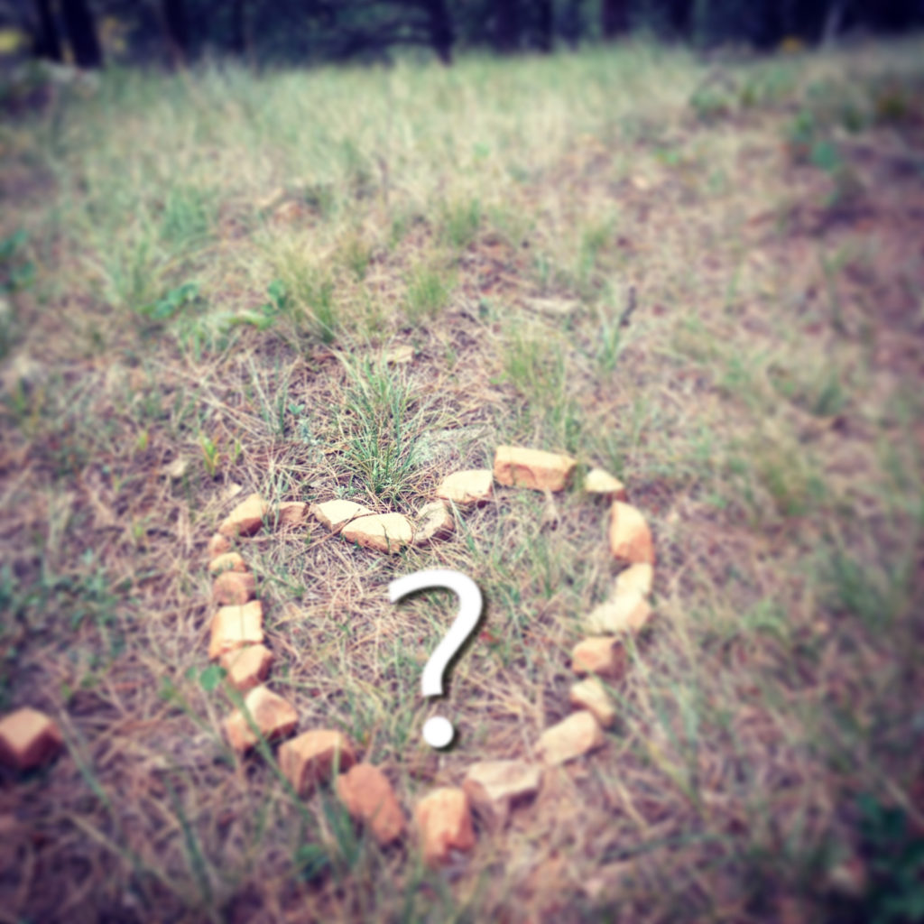 Stone heart sculpture on side of trail in Boulder, CO - 2012 at Chautauqua. Photo/Art by Michele Domingo©